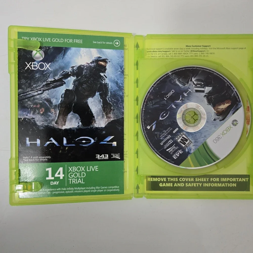 Halo 4 Xbox 360 Complete 2 Disc Set CIB Case Inserts Microsoft 2012